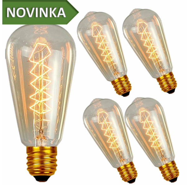 Retro žiarovka Edison Špirála ST64